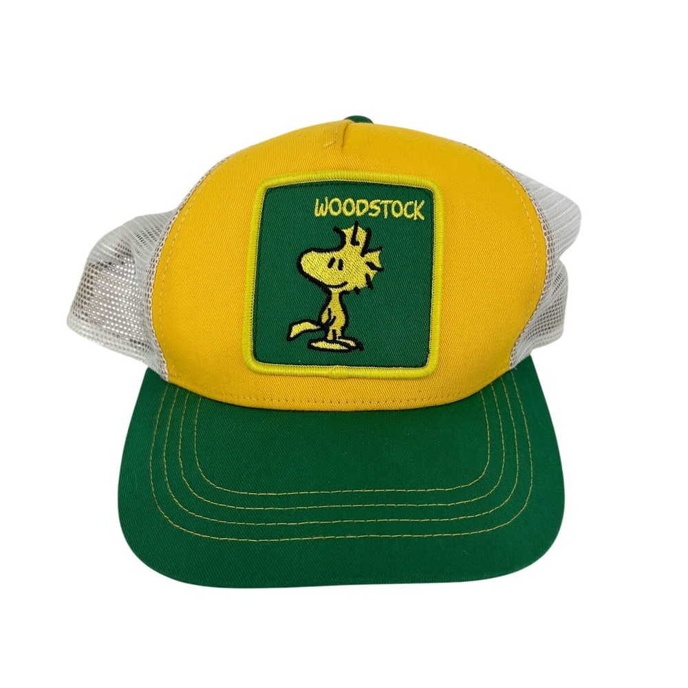 Peter Grimm Peanuts Woodstock Trucker Hat Green Yellow Mesh Snapback Cap